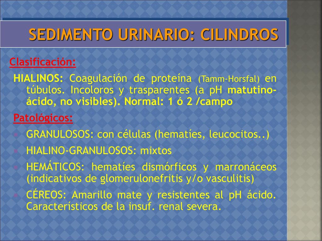 sedimento de orina visible